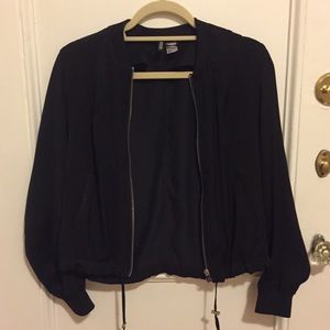 Black Lightweight Bomber Jacket